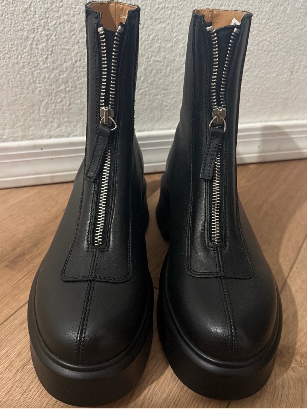 STEVE MADDEN JONES BLACK LEATHER